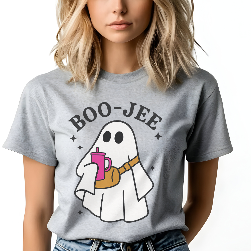 Boo-jee Halloween T-Shirt | Funny Ghost Graphic Tee for Teens & Women