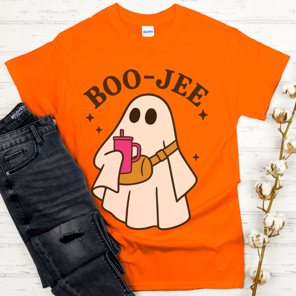 Boo-jee Halloween T-Shirt | Funny Ghost Graphic Tee for Teens & Women