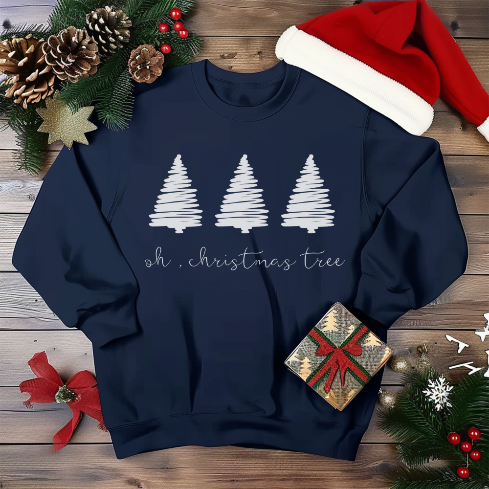 Festive Christmas Tree Sweatshirt | Cozy Holiday Crewneck for Holiday Cheer & Winter Comfort