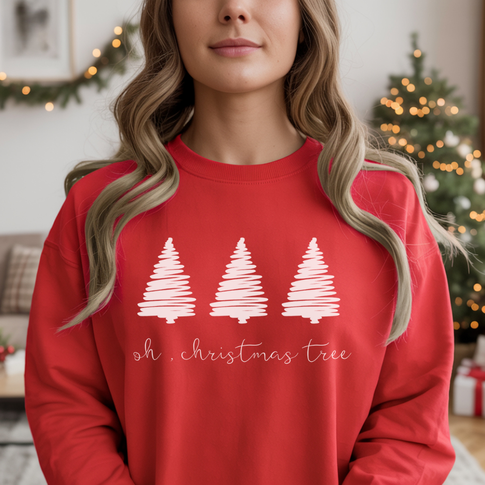 Festive Christmas Tree Sweatshirt | Cozy Holiday Crewneck for Holiday Cheer & Winter Comfort