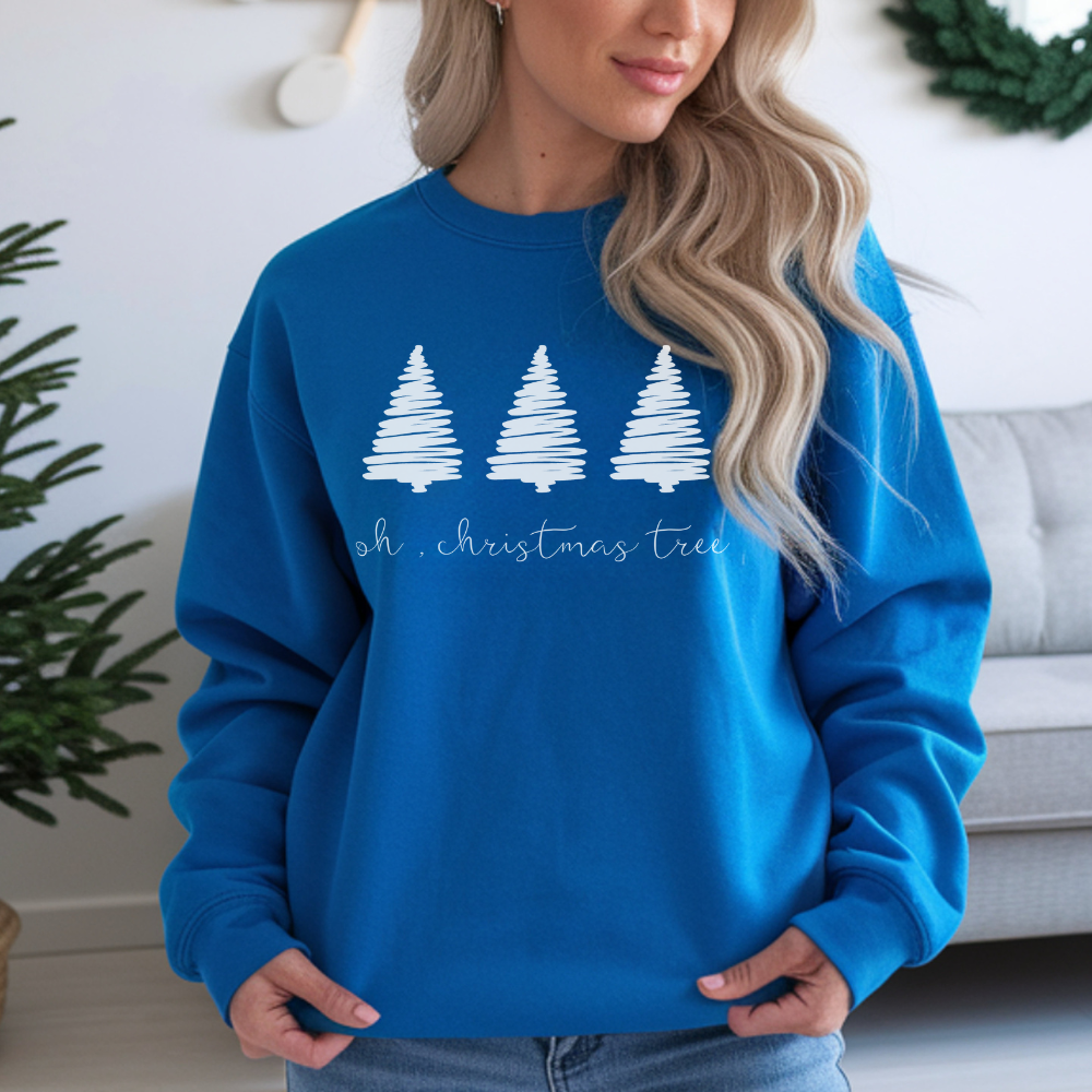 Festive Christmas Tree Sweatshirt | Cozy Holiday Crewneck for Holiday Cheer & Winter Comfort