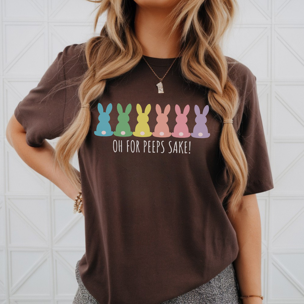 Oh For Peeps Sake Easter T-Shirt - Funny Graphic Tee