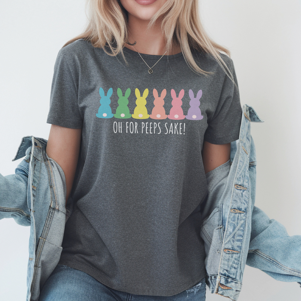 Oh For Peeps Sake Easter T-Shirt - Funny Graphic Tee
