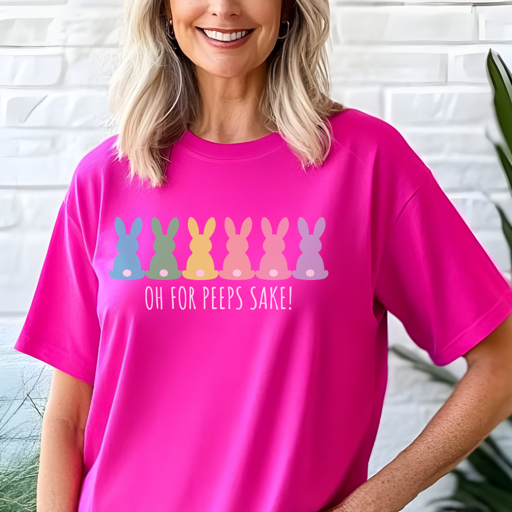 Oh For Peeps Sake Easter T-Shirt - Funny Graphic Tee