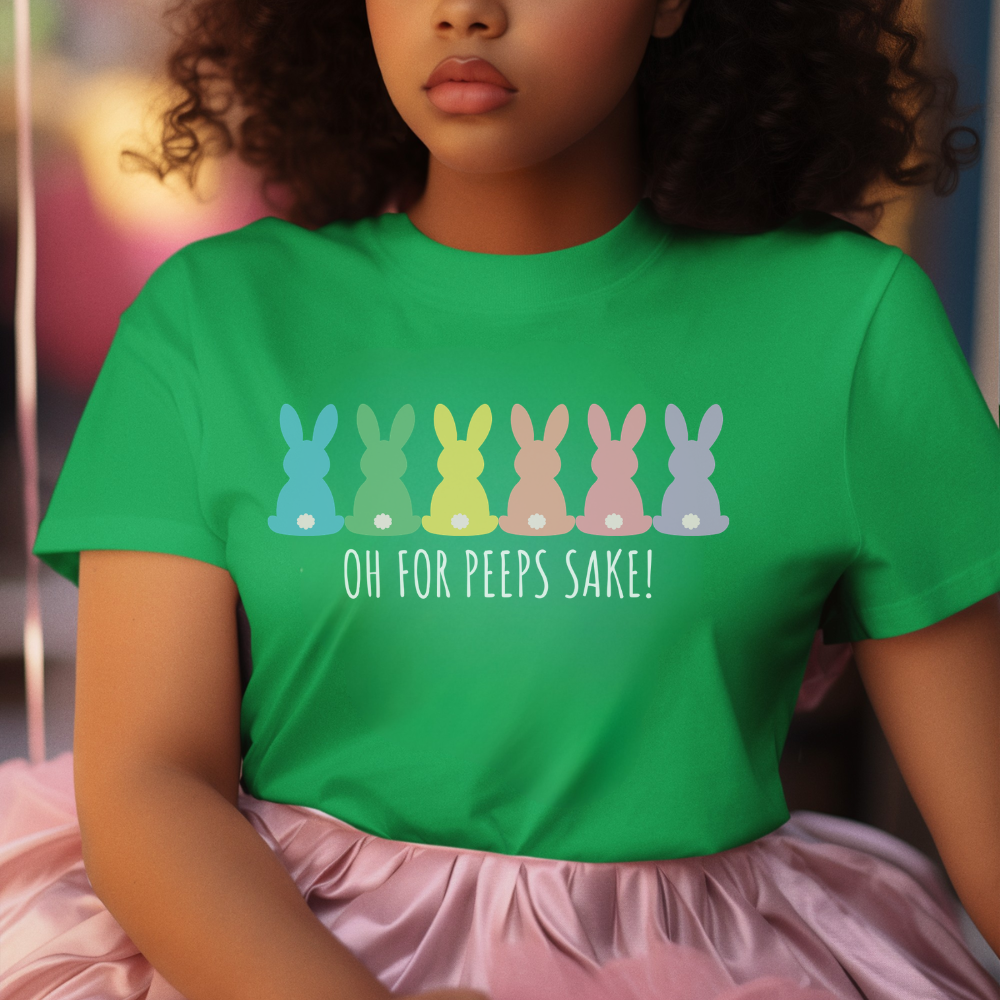 Oh For Peeps Sake Easter T-Shirt - Funny Graphic Tee