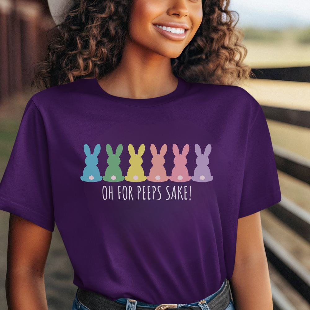 Oh For Peeps Sake Easter T-Shirt - Funny Graphic Tee
