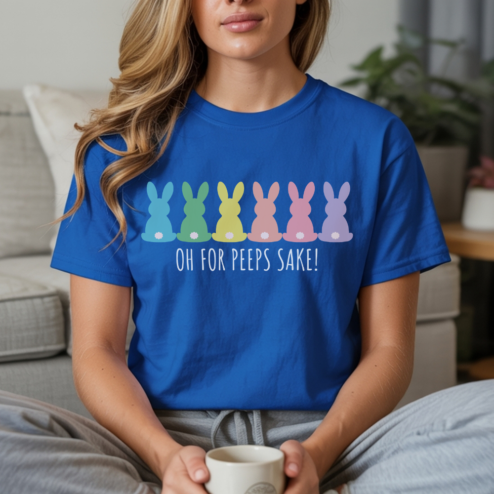 Oh For Peeps Sake Easter T-Shirt - Funny Graphic Tee