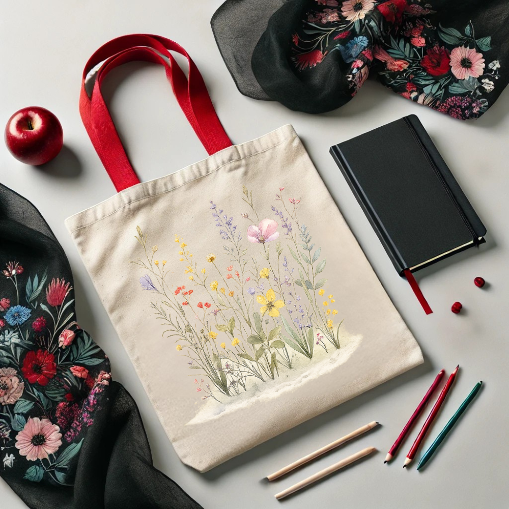 Wildflowers Classic Tote Bag - Double-Sided Printed Design