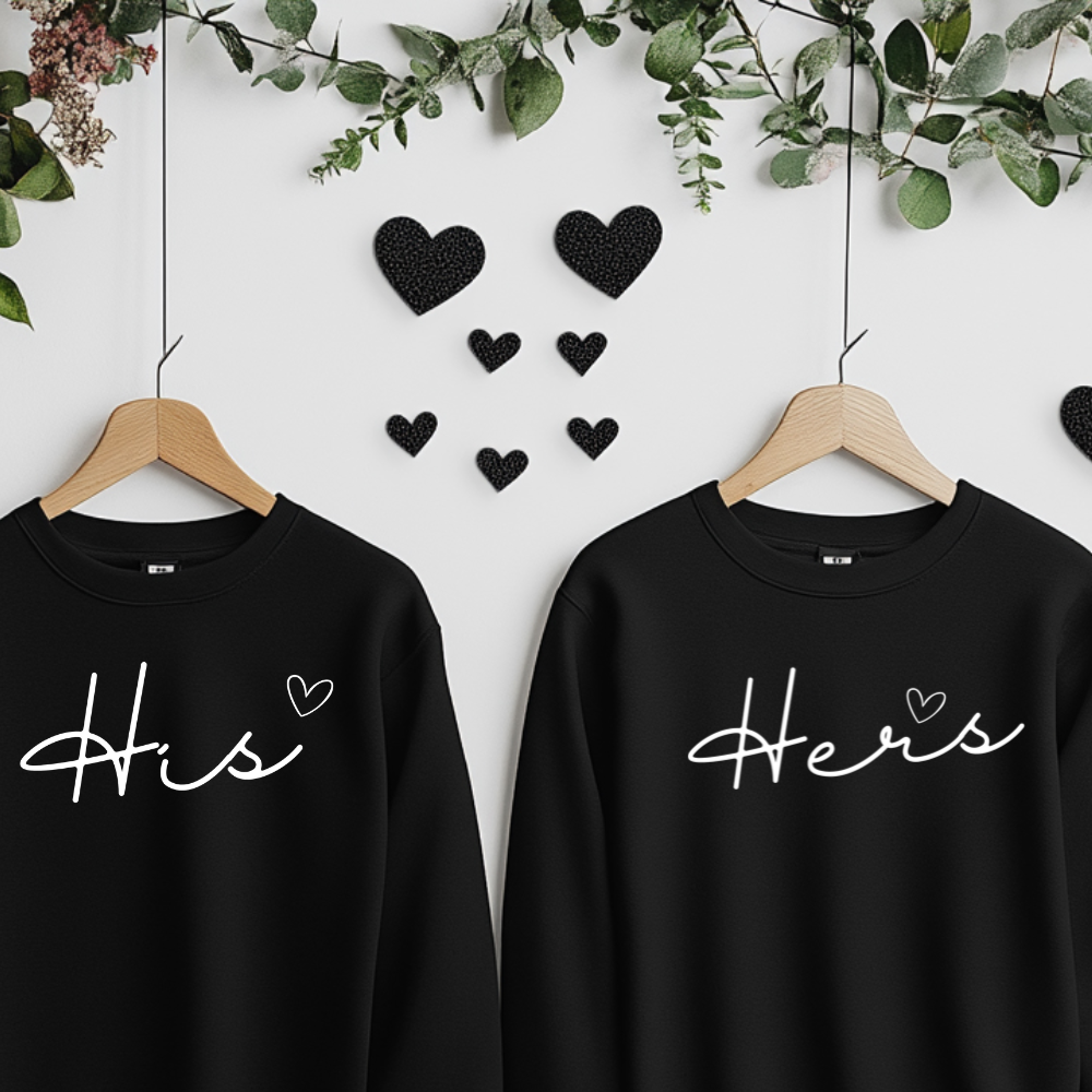 His and Hers Valentine's Day Sweatshirt for Couples