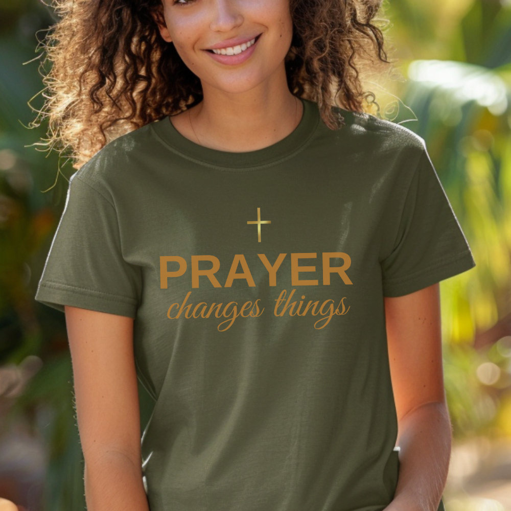Prayer Changes Things T-Shirt - Inspirational Christian Unisex Tee