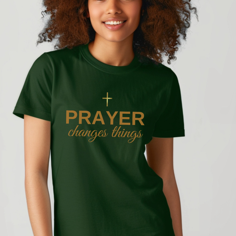 Prayer Changes Things T-Shirt - Inspirational Christian Unisex Tee