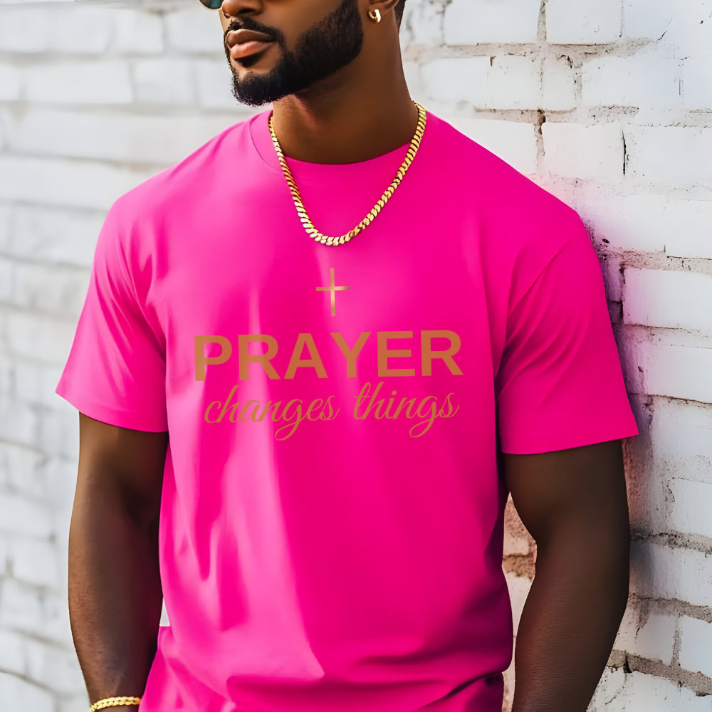 Prayer Changes Things T-Shirt - Inspirational Christian Unisex Tee