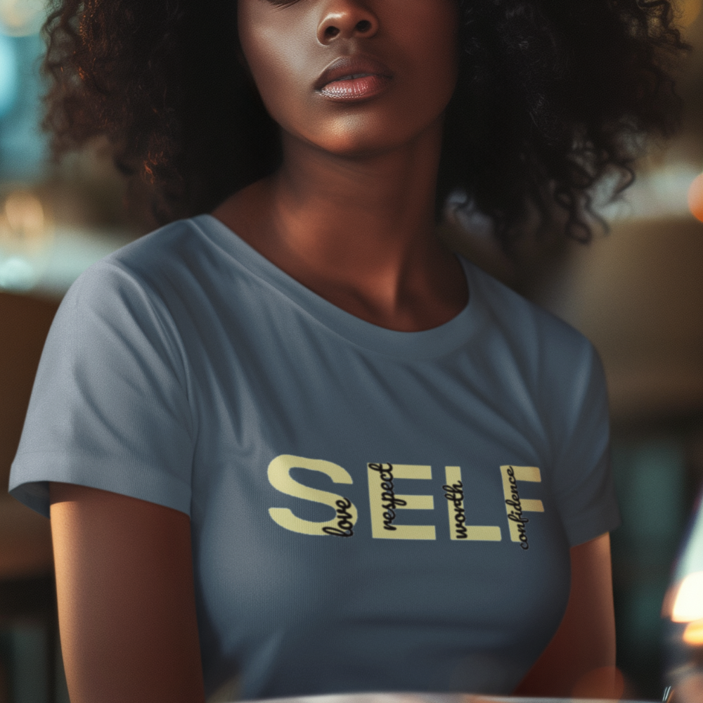 Self Worth T-Shirt - Empowering Women's Cotton Tee