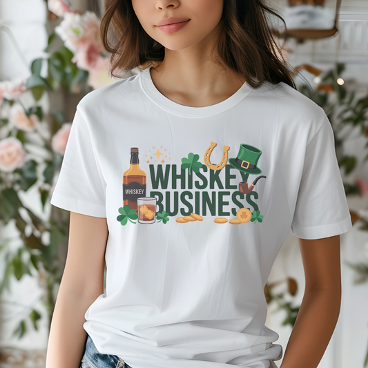 Whiskey Business St. Patrick's Day T-Shirt - Funny Unisex Irish Graphic Tee