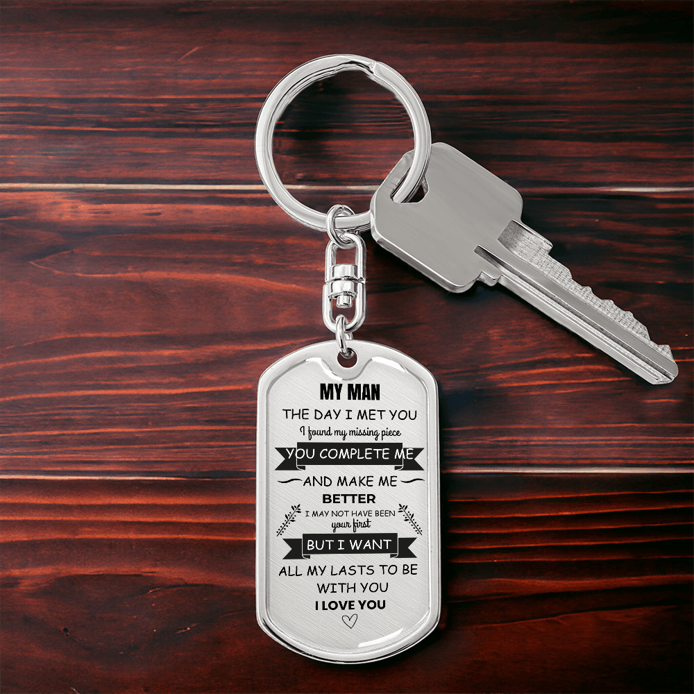 My Man Keychain – Luxury Love Message Keychain Gift for Him