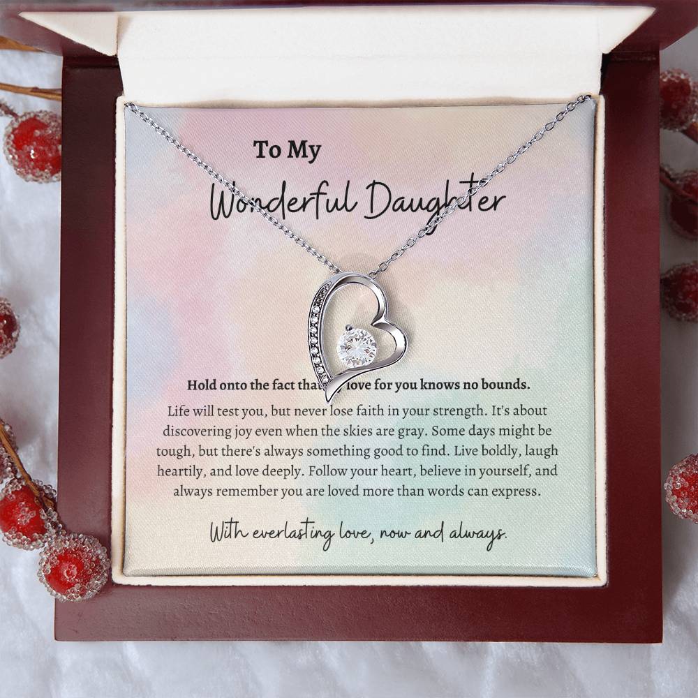 To My Wonderful Daughter: Forever Love Necklace