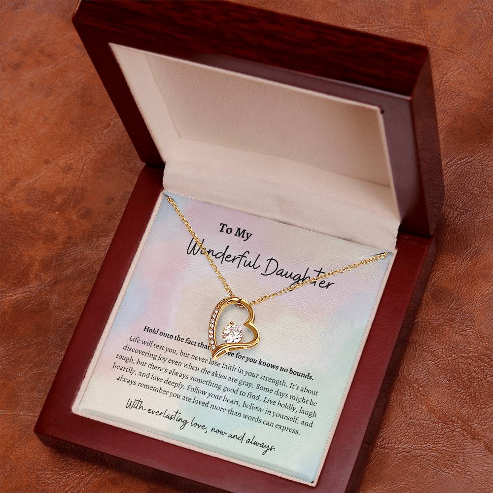 To My Wonderful Daughter: Forever Love Necklace