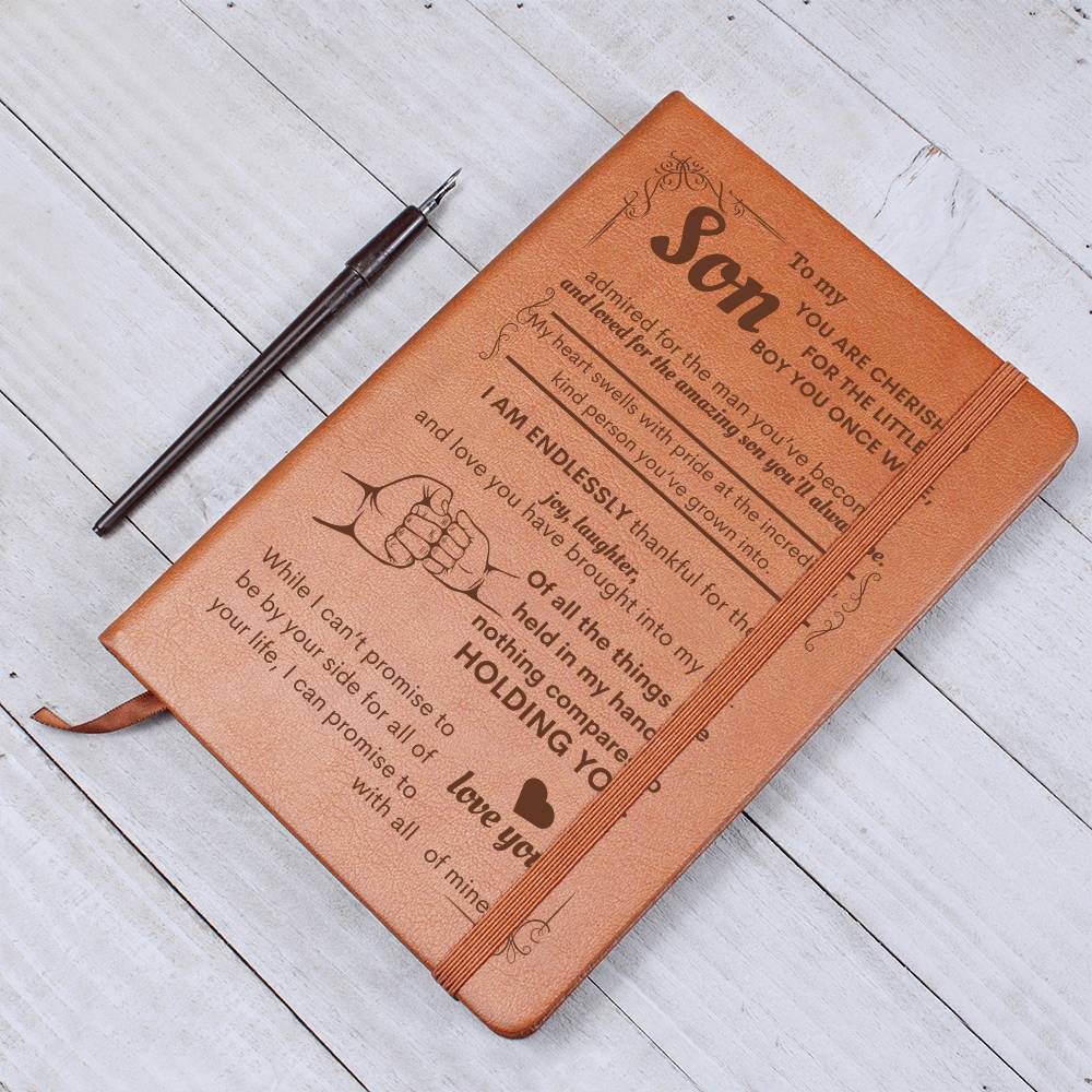 To My Son-Heartfelt Vegan Leather Keepsake Journal