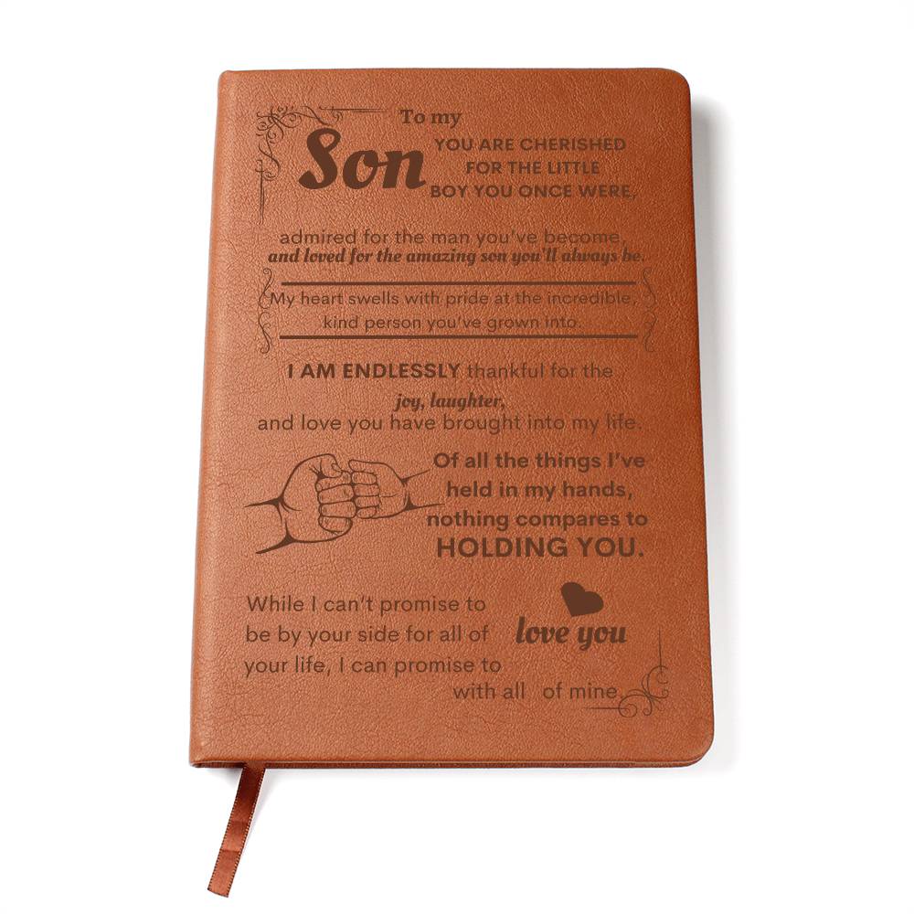 To My Son-Heartfelt Vegan Leather Keepsake Journal