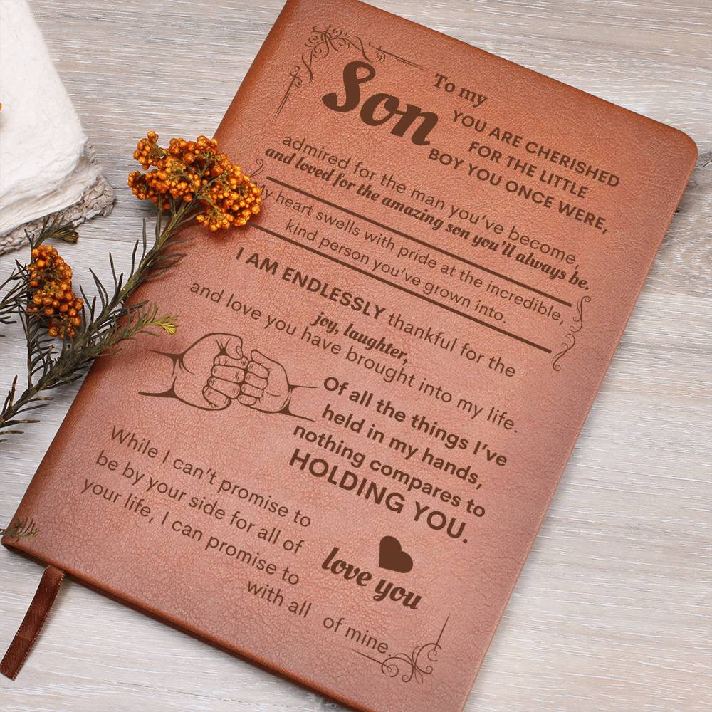 To My Son-Heartfelt Vegan Leather Keepsake Journal