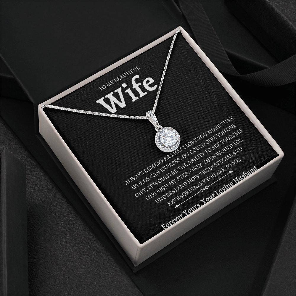 To My Beautiful Wife Eternal Hope Necklace Gift / Symbol of Love and Hope