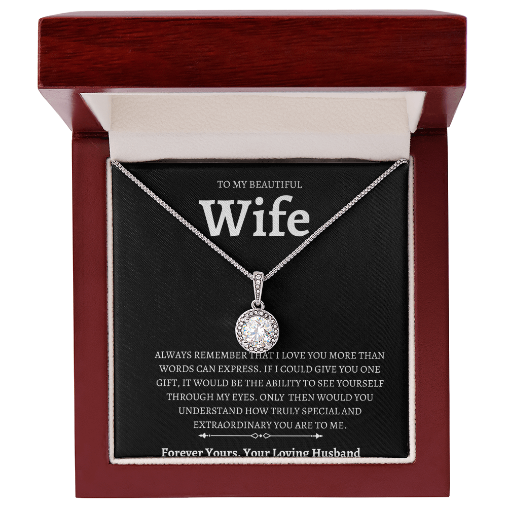 To My Beautiful Wife Eternal Hope Necklace Gift / Symbol of Love and Hope