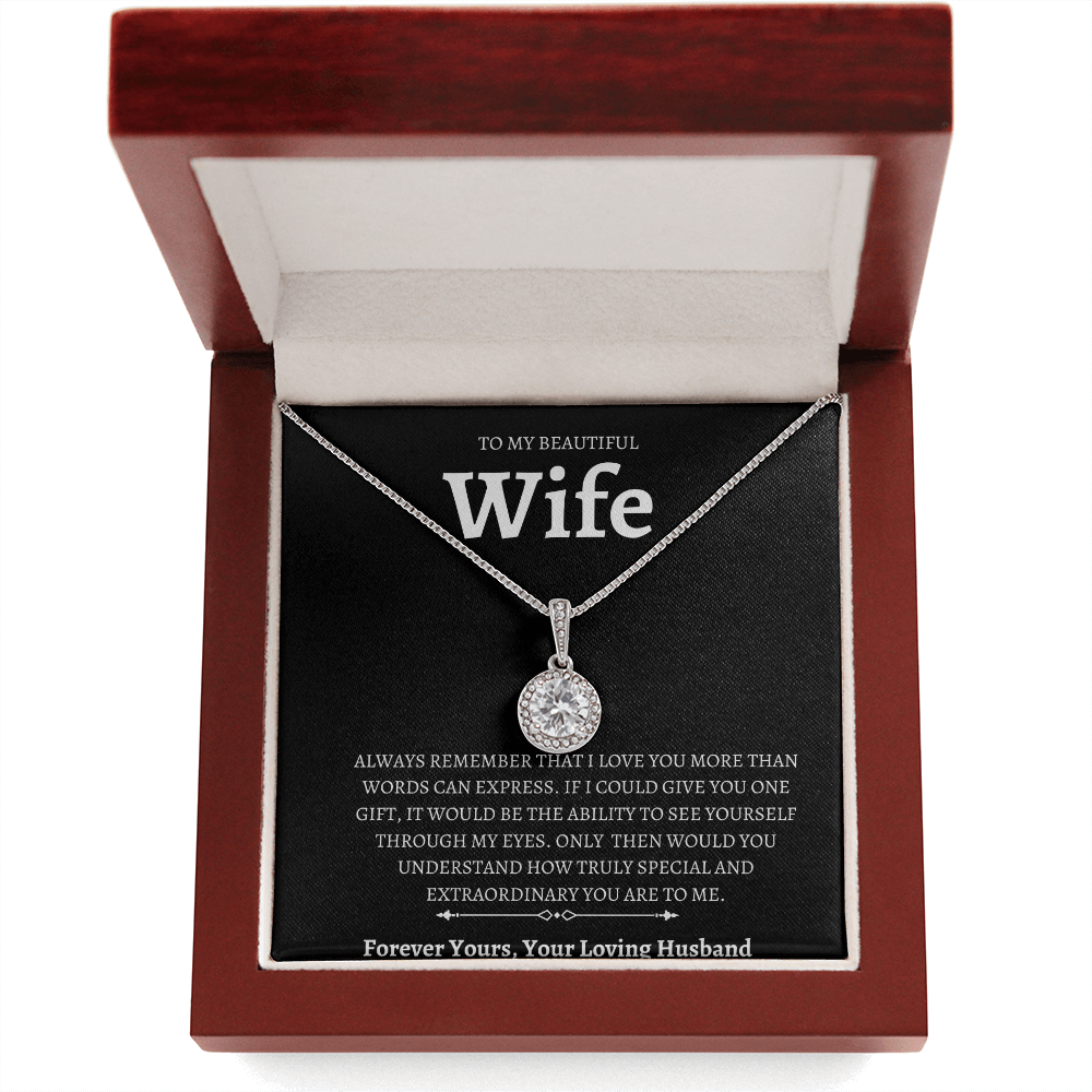 To My Beautiful Wife Eternal Hope Necklace Gift / Symbol of Love and Hope