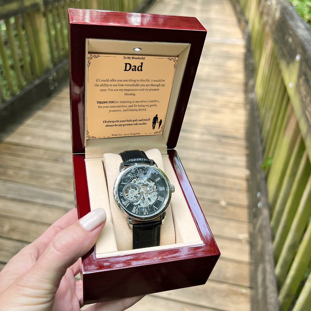 Dad's Special Openwork Watch - A Timeless Gift