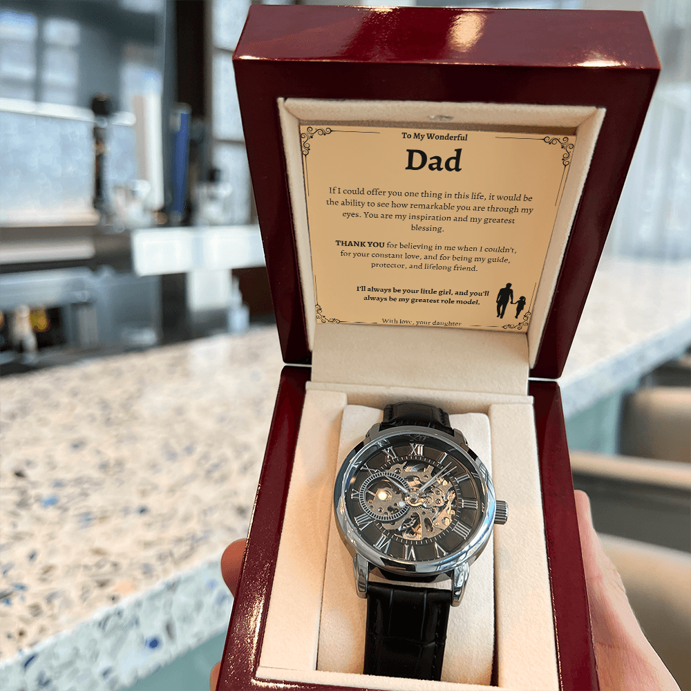 Dad's Special Openwork Watch - A Timeless Gift