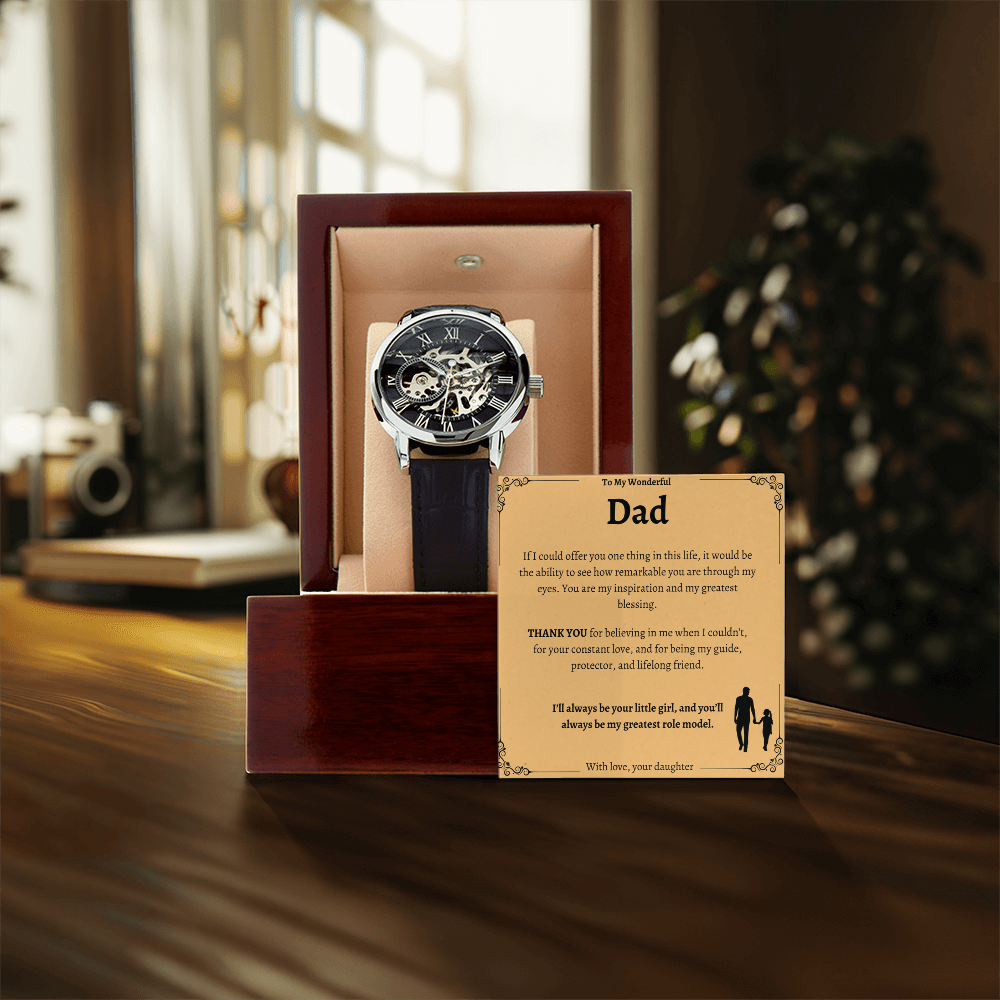 Dad's Special Openwork Watch - A Timeless Gift