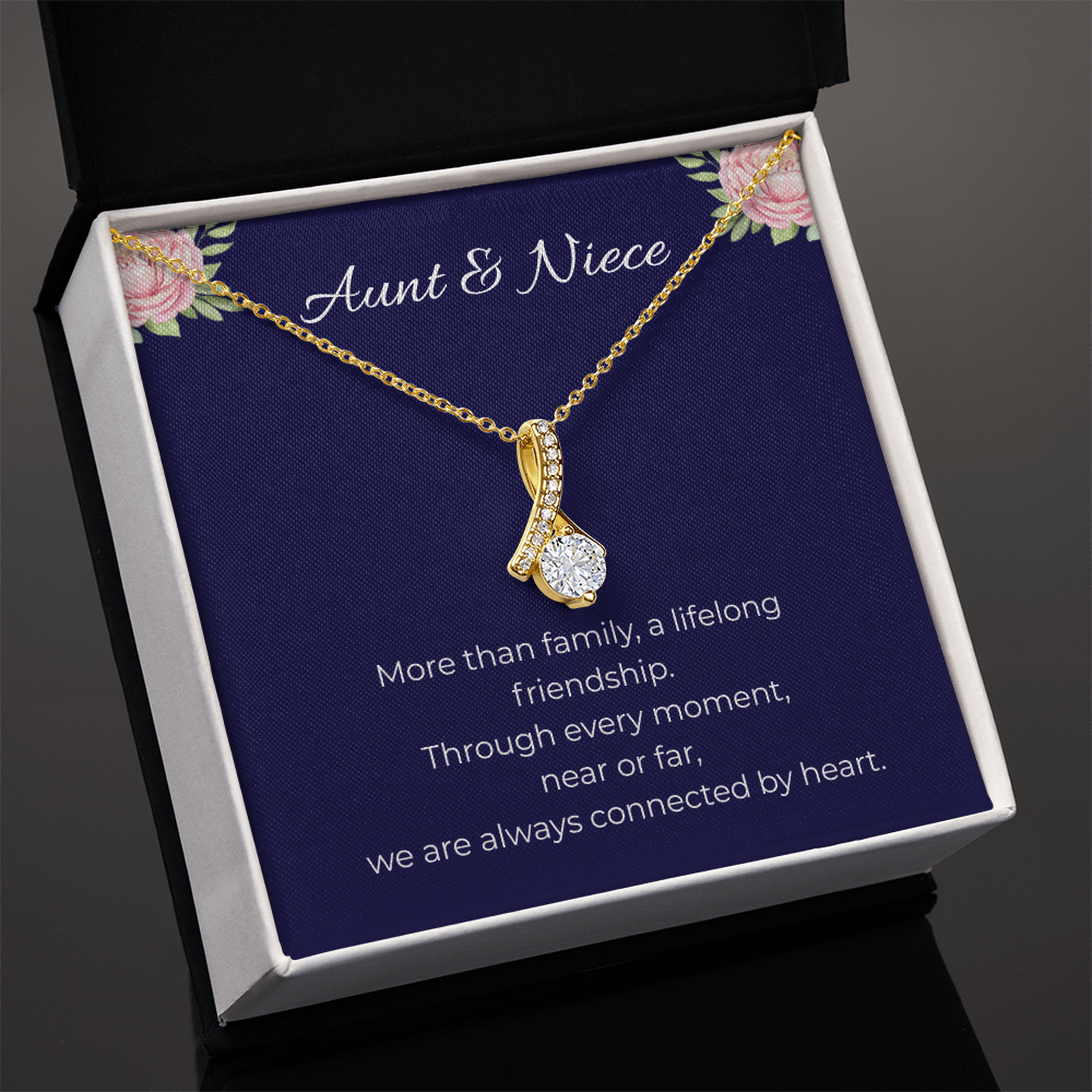 Aunt & Niece | Alluring Beauty Ribbon Necklace | Gift for Niece from Aunt