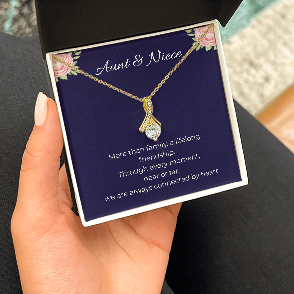 Aunt & Niece | Alluring Beauty Ribbon Necklace | Gift for Niece from Aunt