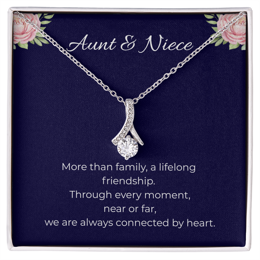 Aunt & Niece | Alluring Beauty Ribbon Necklace | Gift for Niece from Aunt