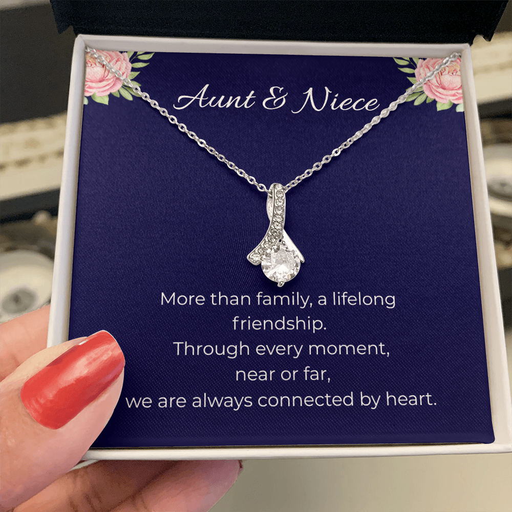 Aunt & Niece | Alluring Beauty Ribbon Necklace | Gift for Niece from Aunt