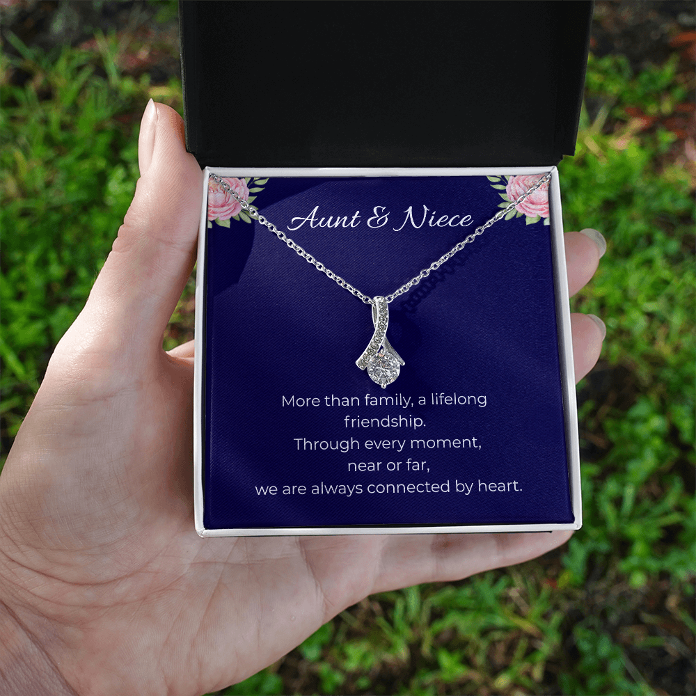 Aunt & Niece | Alluring Beauty Ribbon Necklace | Gift for Niece from Aunt