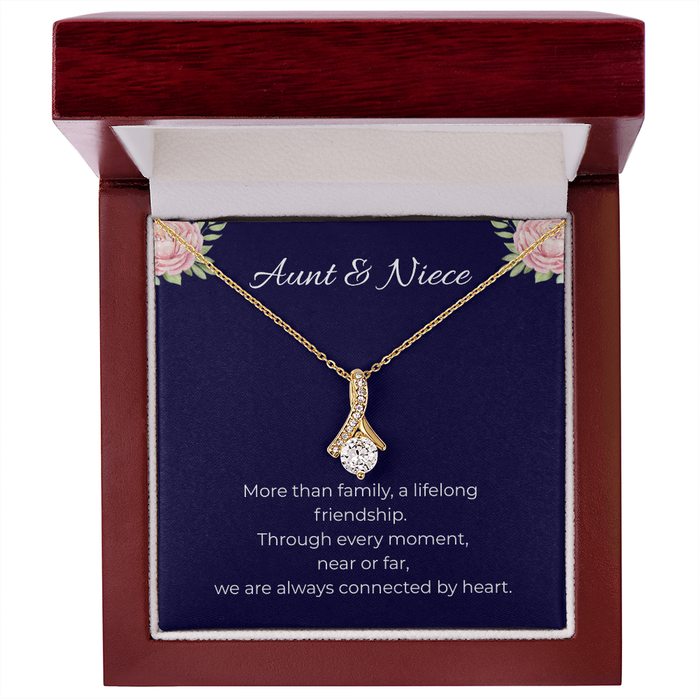 Aunt & Niece | Alluring Beauty Ribbon Necklace | Gift for Niece from Aunt