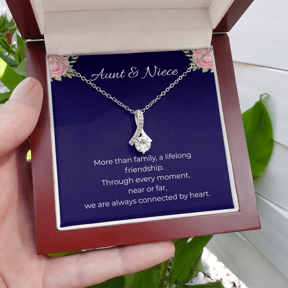 Aunt & Niece | Alluring Beauty Ribbon Necklace | Gift for Niece from Aunt