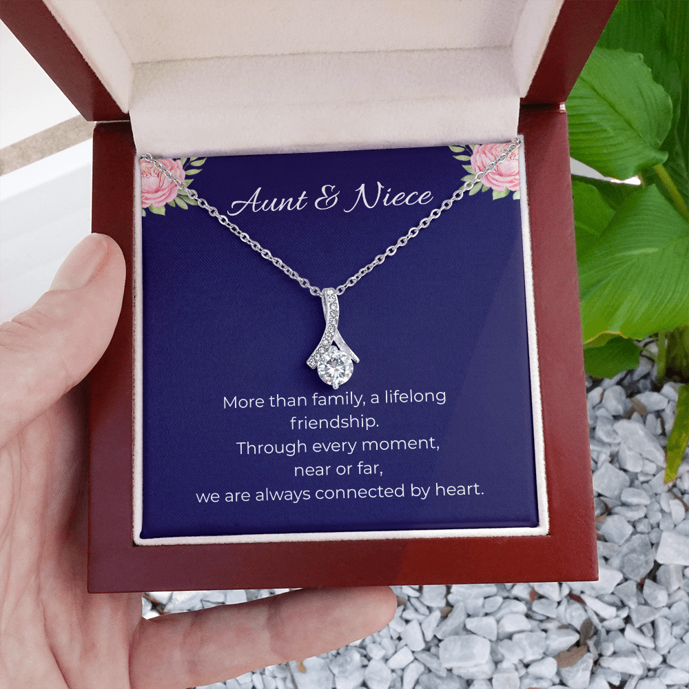 Aunt & Niece | Alluring Beauty Ribbon Necklace | Gift for Niece from Aunt
