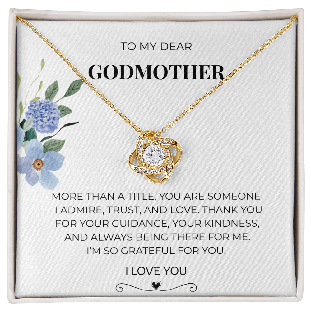 To My Dear Godmother | Love Knot Necklace | Meaningful Gift for Godmother