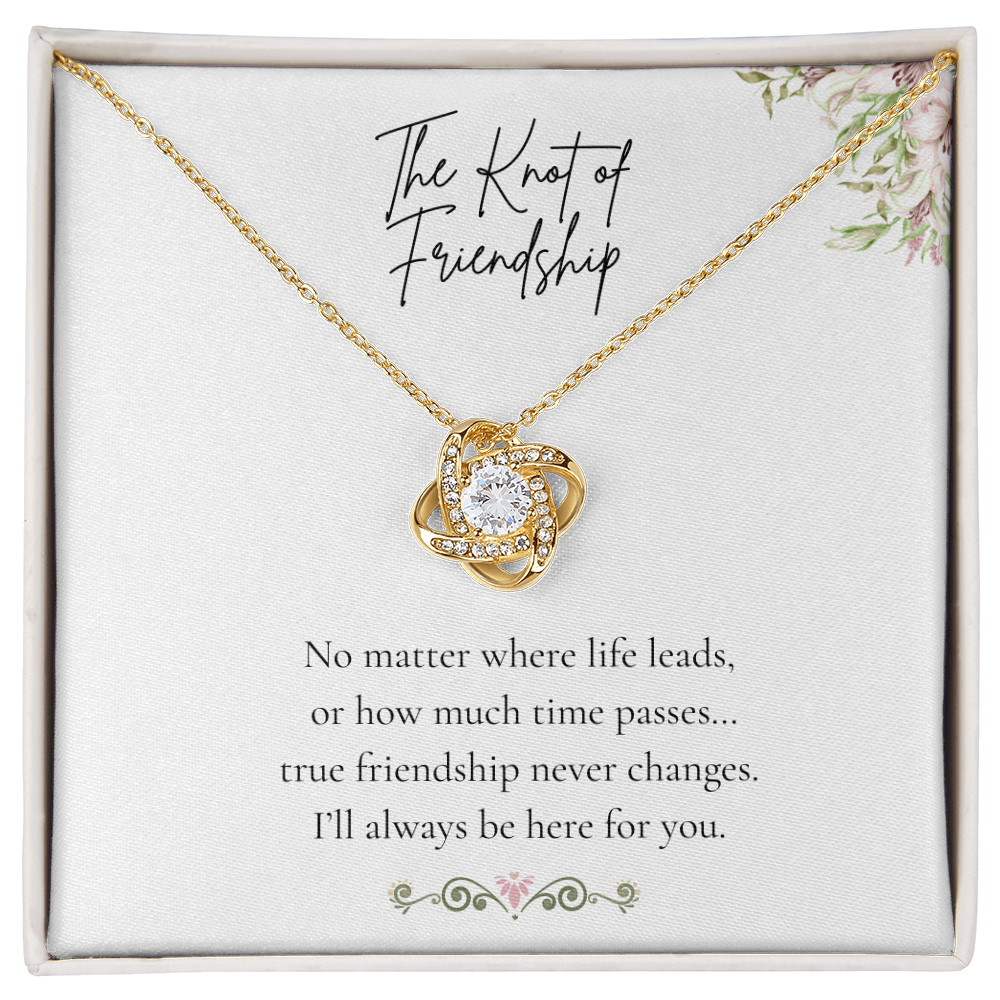 The Knot of Friendship – Elegant Love Knot Necklace for Her