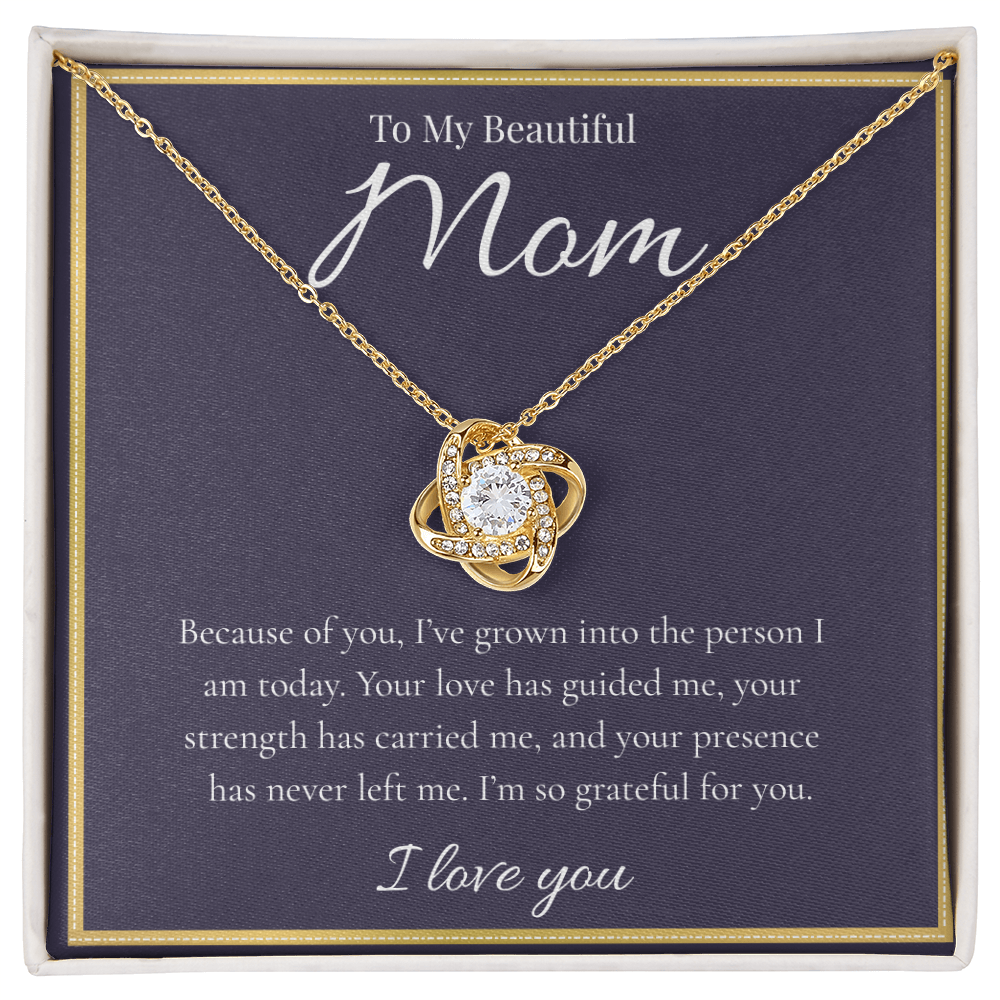 To My Beautiful Mom | Love Knot Necklace | Gift for Mom