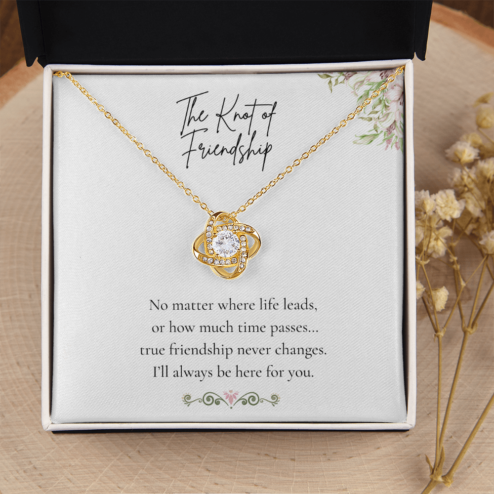 The Knot of Friendship – Elegant Love Knot Necklace for Her