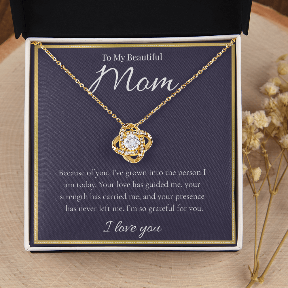 To My Beautiful Mom | Love Knot Necklace | Gift for Mom