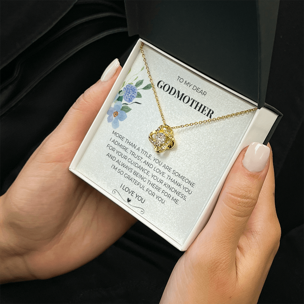 To My Dear Godmother | Love Knot Necklace | Meaningful Gift for Godmother