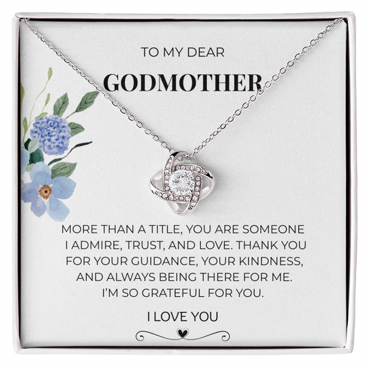 To My Dear Godmother | Love Knot Necklace | Meaningful Gift for Godmother