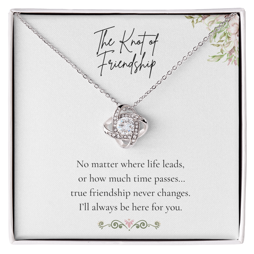 The Knot of Friendship – Elegant Love Knot Necklace for Her