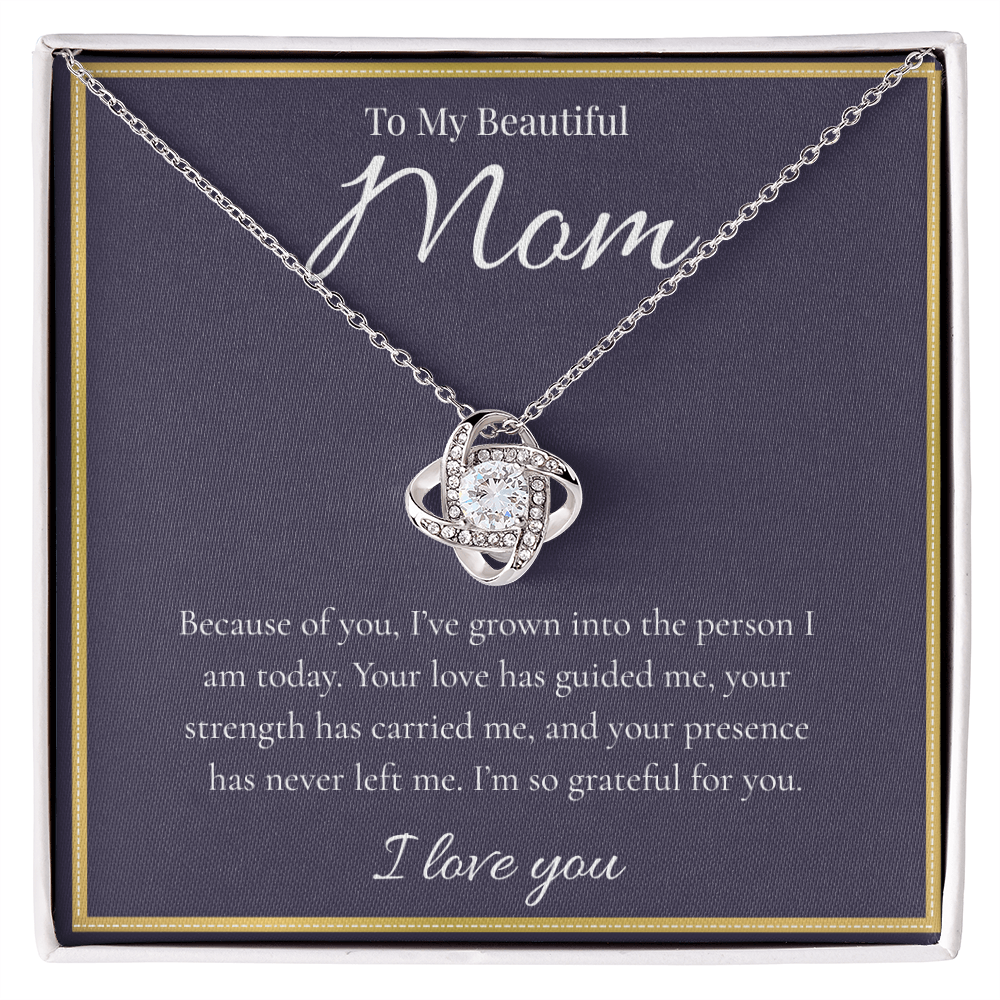 To My Beautiful Mom | Love Knot Necklace | Gift for Mom