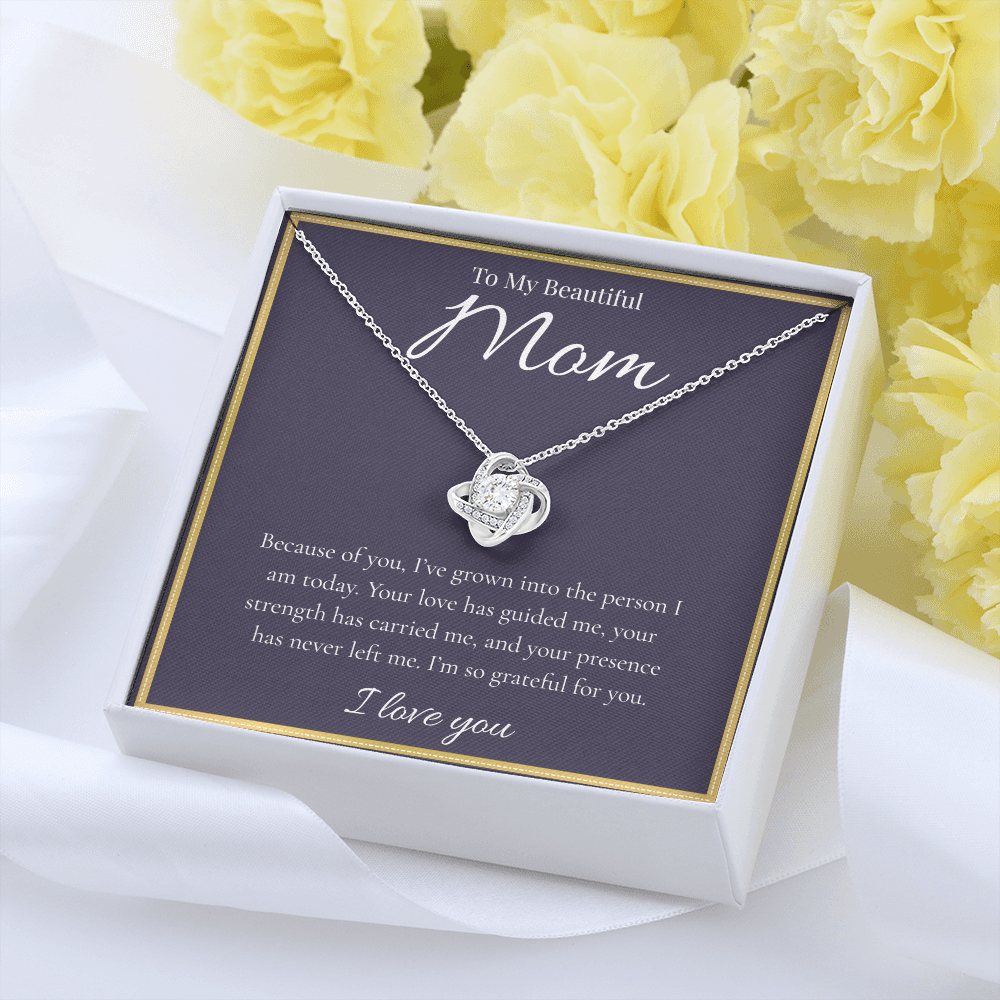 To My Beautiful Mom | Love Knot Necklace | Gift for Mom