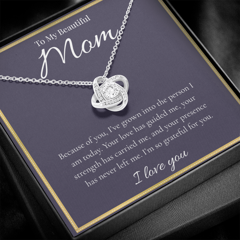 To My Beautiful Mom | Love Knot Necklace | Gift for Mom