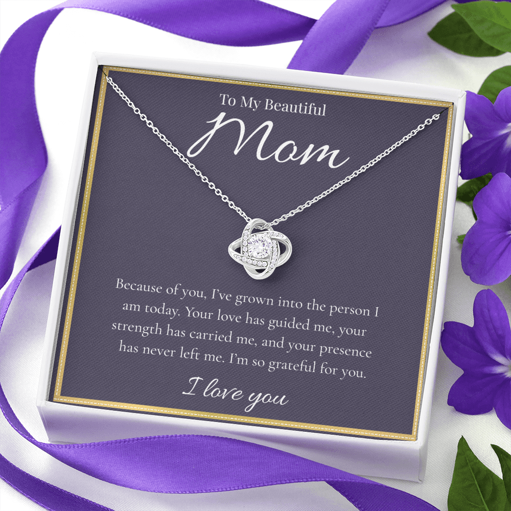 To My Beautiful Mom | Love Knot Necklace | Gift for Mom